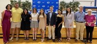 Class of 2021 Scholarships, L-R, Pictured left to right: Vicky Andrews (CHS Alumni Scholarship Committee), Markus Coats, Keely Billiar, Mary Wells, Jillian Grier, Spencer Long, Kennedy Bryd, Madison Rosenbaum, William Morgan (John “Buck” Lee Scholarship winner), Lexene Lee. Not pictured Ariana Daley and Isabelle Martin
